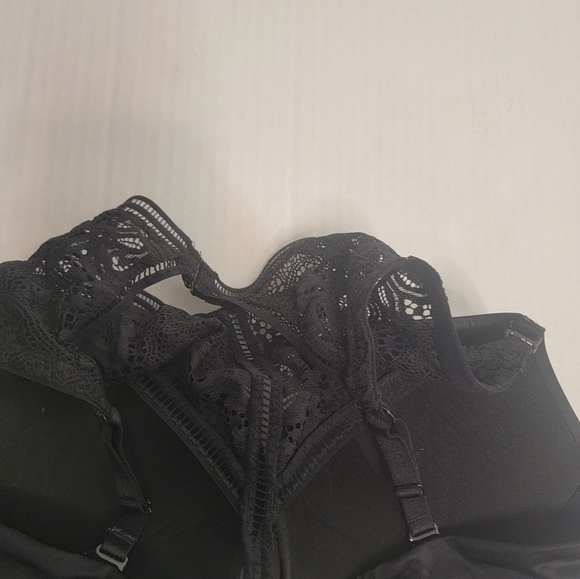 Victoria's Secret Bra 36D Very Sexy Push-Up Bralette Halter Removable Lace Black - Picture 7 of 11